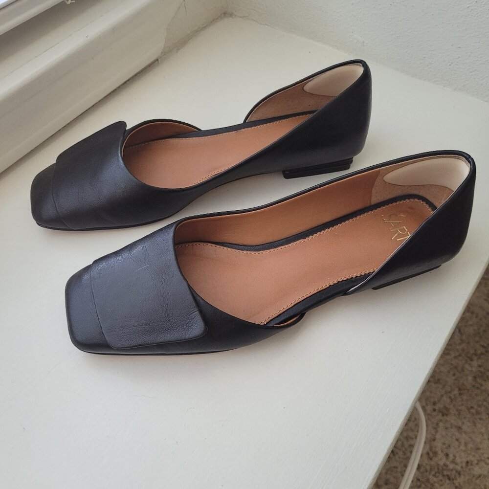 Sarto d'Orsay style black flat, size 7.5